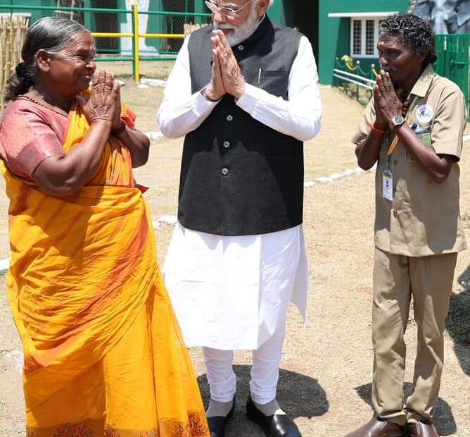 PM Modi visits Tamil Nadu's Theppakadu elephant camp