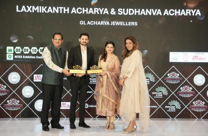 Another feather in the cap for faith - 'Power of Young' award for Laxmikant Acharya and Sudhanva Acharya of G.L. Acharya Jewellery.